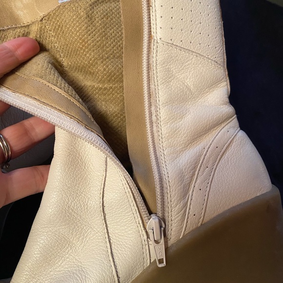 Aldo Vintage ankle booties boots beige cream real genuine leather -size 37 7 - Picture 7 of 8